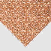 Helder Sinaasappel Kerst Icoon Set Vakantie Tissuepapier (Detail)