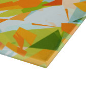 Helder Sinaasappel Levendige Groene Ster Kitsch Ec Snijplank (Hoek)