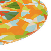 Helder Sinaasappel Levendige Groene Ster Kitsch Ec Snijplank (Hoek)