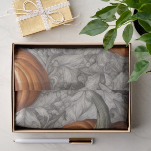 Helder Sinaasappel pompoen Halloween Decoupage Tissuepapier (Geschenk)