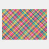 Helder Sinaasappel, Roze, Blauw, Geel & Groen Plai Inpakpapier Vel (Voorkant)