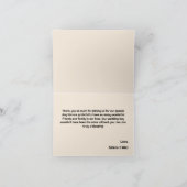 Helder Sinaasappel & Roze Retro Budget Fotobruilof Bedankkaart (Binnen)