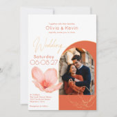 Helder sinaasappel Verona zonsondergang gebogen Fo Kaart (Voorkant)