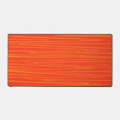 Helder Sinaasappel Wild Striped Desk Mat Pad (Voorkant)
