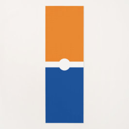 Helder Sinaasappel Wit Diep Blauw Gevormd Kleurenb Yogamat