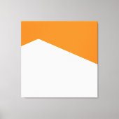 Helder Sinaasappel Wit Geometrisch Kunstkleurenblo Canvas Afdruk (Voorkant)