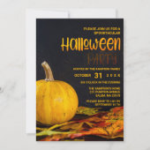 Helder sinaasappel zwart Geel pompoen Halloween Pa Kaart (Voorkant)