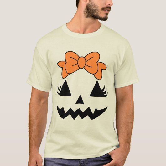 Helder Sinaasappels boog ontwerp voor Halloween T-shirt (Voorkant)