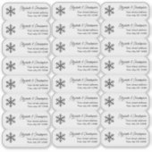 Helder Sneeuwvlok Retouradres Aangepast Transparan Sticker (Voorkant)