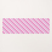 Helder Snoep roze en wit Check Patroon Yogamat (Achterkant (horizontaal))
