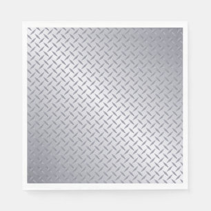 Helder stalen diamantplaat-look servet
