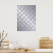 Helder Stalen Diamantplaat Patroon Poster (Keuken)