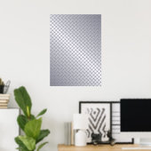 Helder Stalen Diamantplaat Patroon Poster (Thuiskantoor)