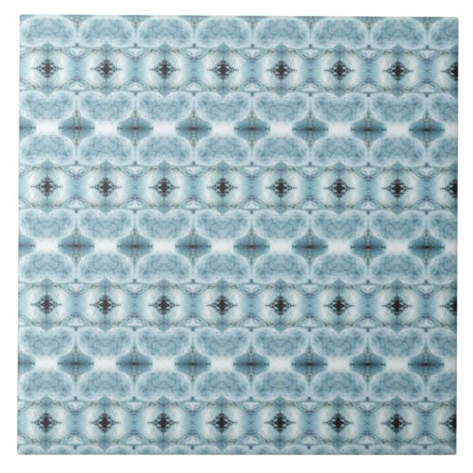 Helder Star Light Blue Geometric Design Tegeltje (Voorkant)