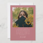 Helder Sterren Multi Foto Roze Grad Aankondiging (Achterkant)