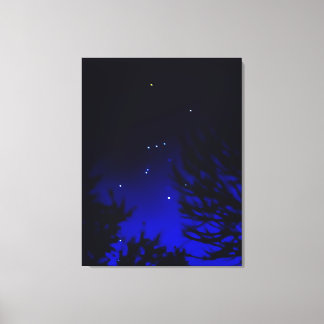 Helder sterrenbeeld Orion met Betelgeuse Canvas Afdruk