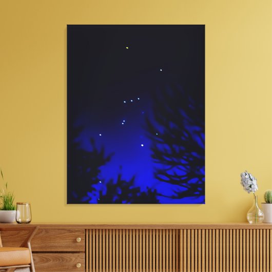 Helder sterrenbeeld Orion met Betelgeuse Canvas Afdruk (Insitu (Woonkamer))