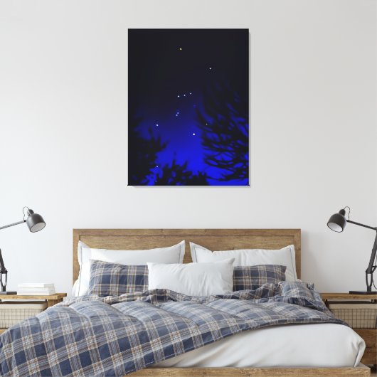 Helder sterrenbeeld Orion met Betelgeuse Canvas Afdruk (Insitu (Slaapkamer))