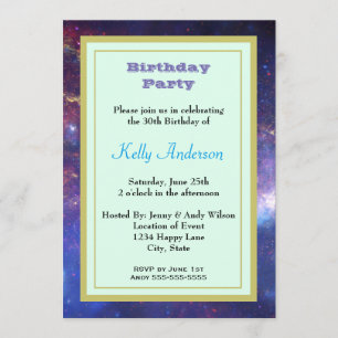 Helder stralend sterrenstelsel in de buitenruimte kaart