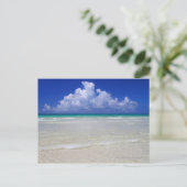 Helder strand briefkaart (Staand voorkant)