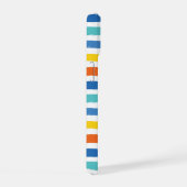 Helder strandachtig gestreept patroon iPhone 15 case (Rechterkant)