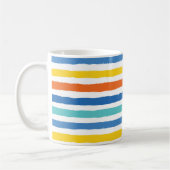 Helder strandachtig gestreept patroon koffiemok (Links)