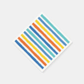 Helder strandachtig gestreept patroon servet (Hoek)