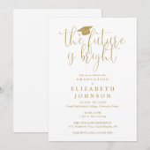 Helder Toekomst Elegant Gouden Script Afstudeerfee Kaart (Voorkant / Achterkant)