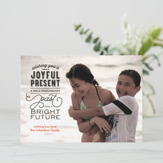 Helder Toekomst Foto Feestdagenkaart (Staand voorkant)