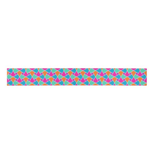 Helder traditioneel islamitisch patroon 3-inch lin grosgrain lint (Voorkant)
