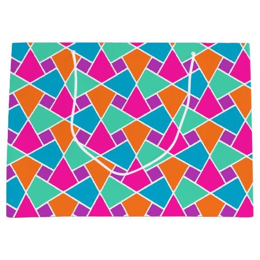 Helder traditioneel islamitisch patroon Grote cade Large Cadeautasje (Voorkant)