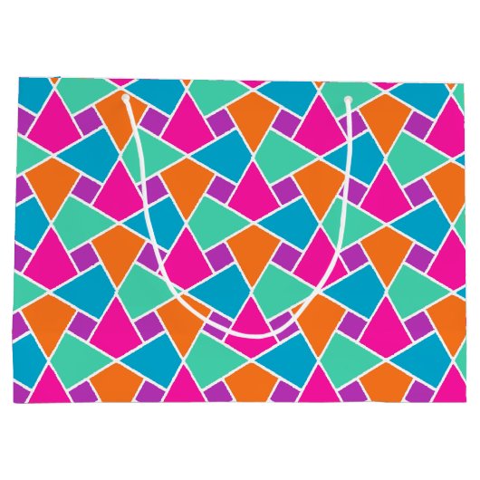 Helder traditioneel islamitisch patroon Grote cade Large Cadeautasje (Achterkant)