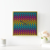 Helder trendy de mode kleurrijk ontwerp 8 van het vierkante klok (Huis)