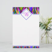 Helder tribaal chevron briefpapier (Staand voorkant)