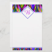 Helder tribaal chevron briefpapier (Voorkant / Achterkant)