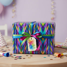 Helder tribaal chevron cadeaupapier