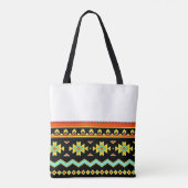 Helder tribal design gepersonaliseerd tote bag (Achterkant)