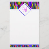 Helder tribale chevron briefpapier (Voorkant)