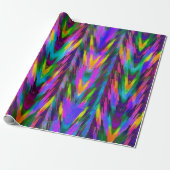 Helder tribale chevron cadeaupapier (Uitgerold)