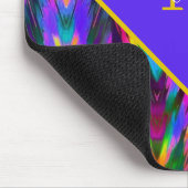 Helder tribale chevron gepersonaliseerd muismat (Hoek)