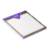 Helder tribale chevron gepersonaliseerd notitieblok (Schuin)