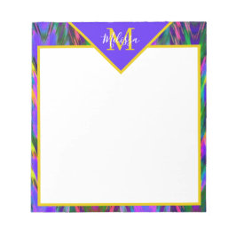 Helder tribale chevron gepersonaliseerd   notitieblok
