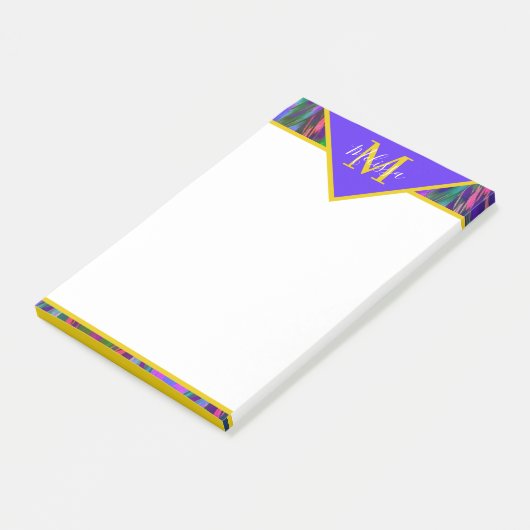 Helder tribale chevron gepersonaliseerd post-it® notes (Schuin)