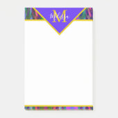 Helder tribale chevron gepersonaliseerd post-it® notes (Voorkant)