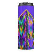 Helder tribale chevron gepersonaliseerd thermosbeker (Achterkant)