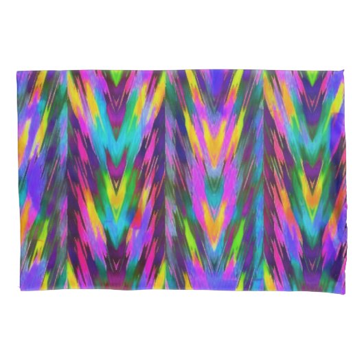Helder tribale chevron kussensloop (Voorkant)