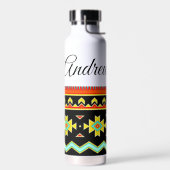 Helder tribiaal ontwerp gepersonaliseerd waterfles (Links)