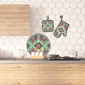 Helder Tropen Ovenwant & Pannenlap Set