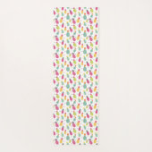 Helder tropisch anananasseipatroon yogamat (Achterkant)