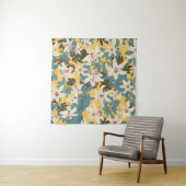 Helder tropisch blad Lily patroon Wandkleed (In Situ (horizontaal))